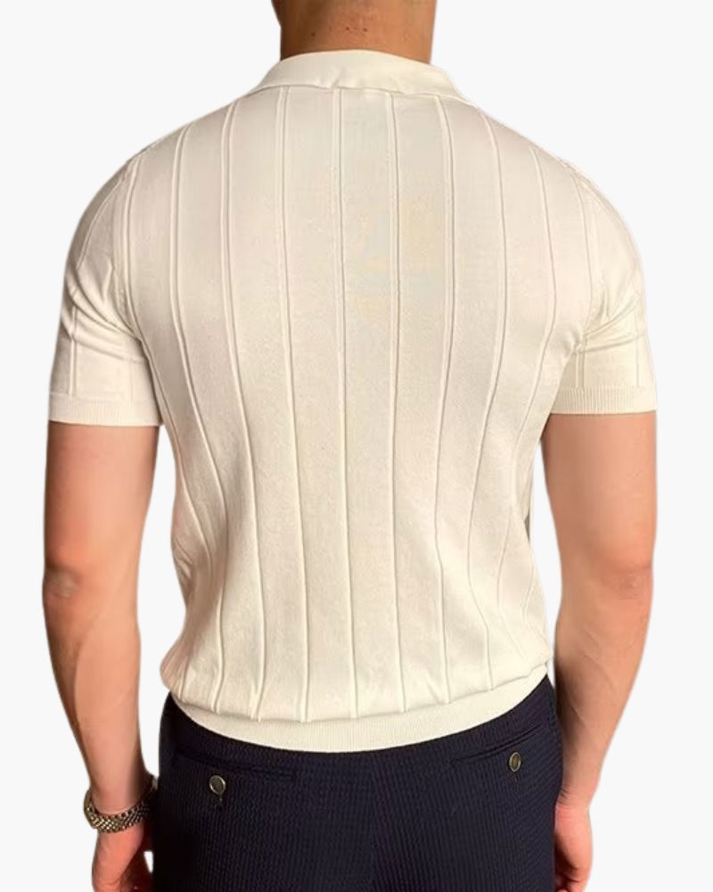 Cannes Poloshirt aus gerippter Baumwolle