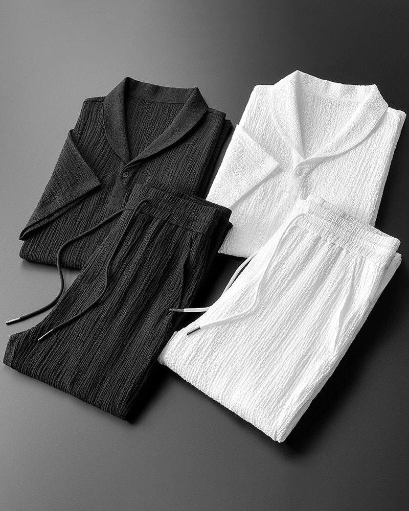 Set aus Poloshirt und Hose aus Baumwolle