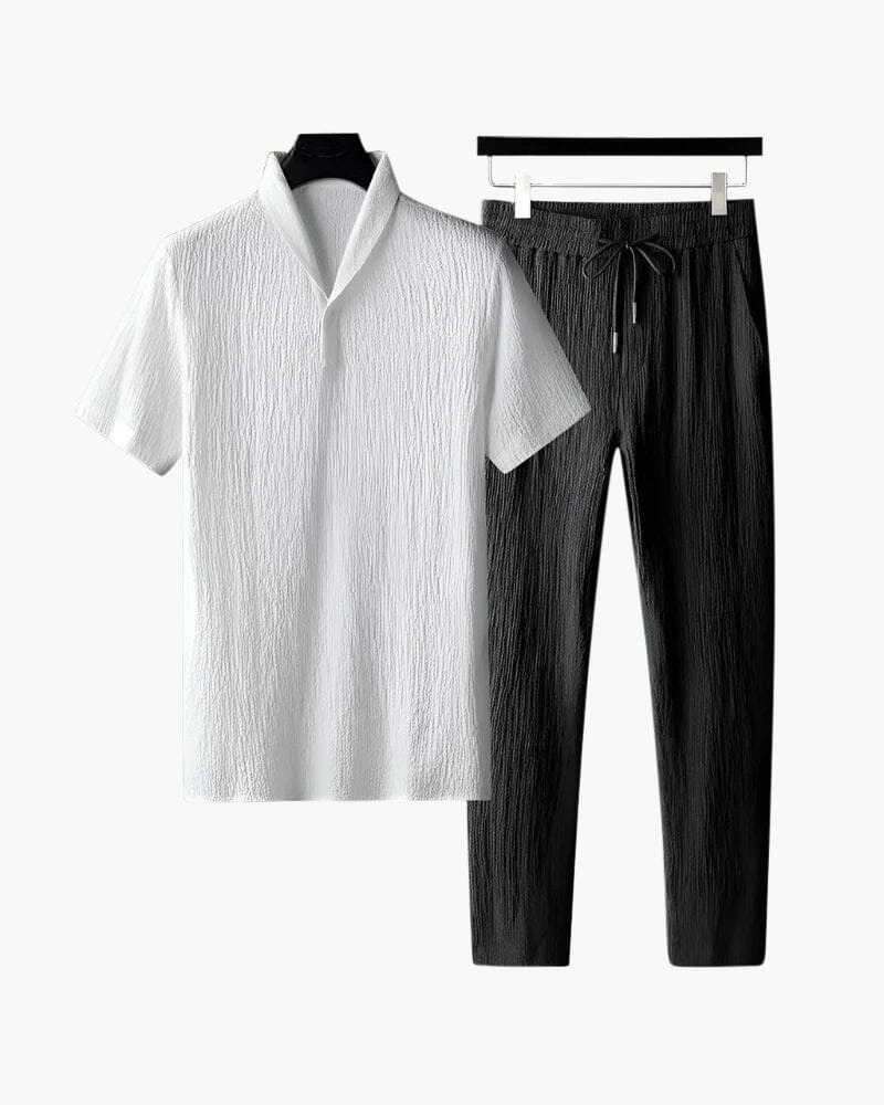 Set aus Poloshirt und Hose aus Baumwolle