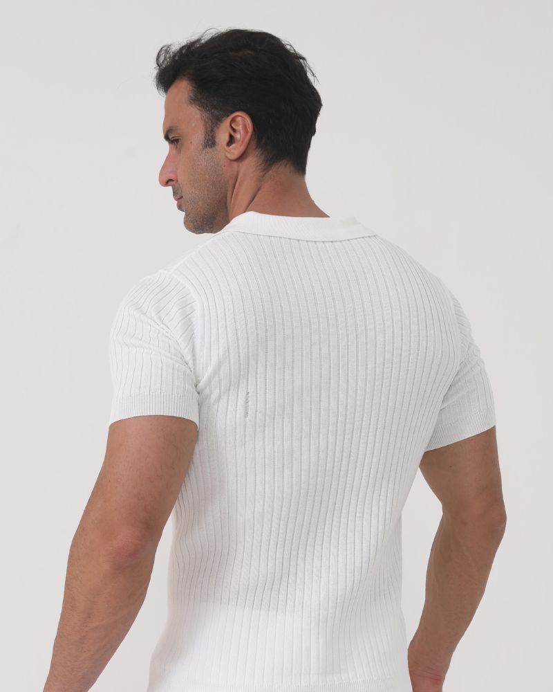 Florence – Poloshirt aus gerippter Baumwolle