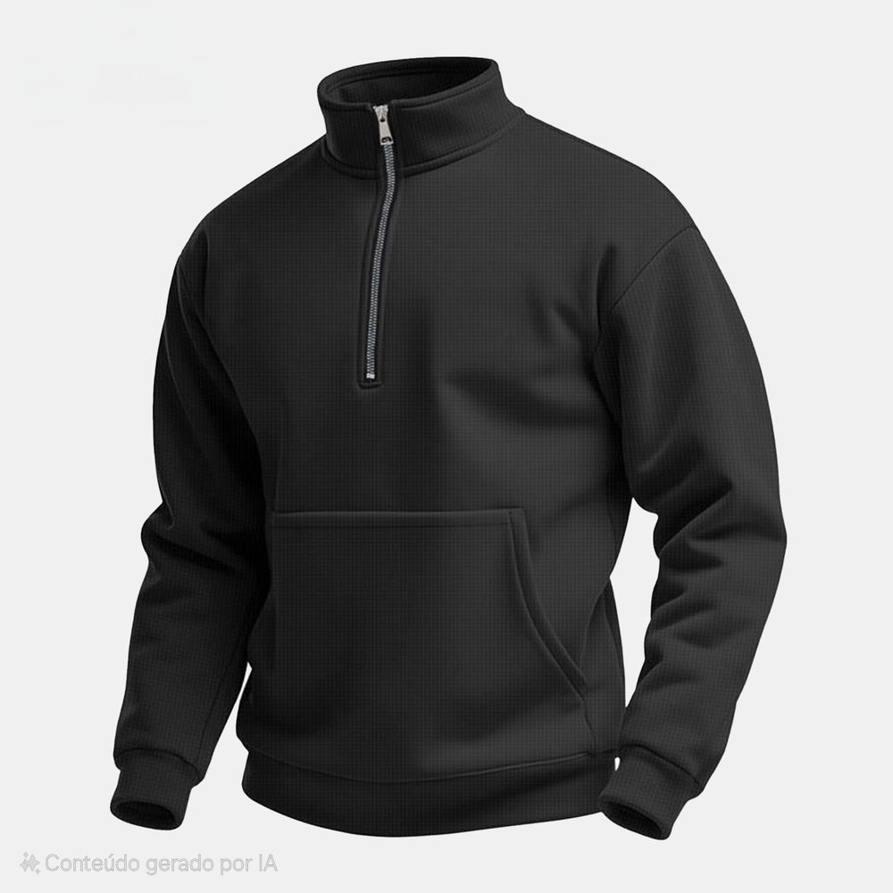 Sweatshirt mit halbem Reißverschluss