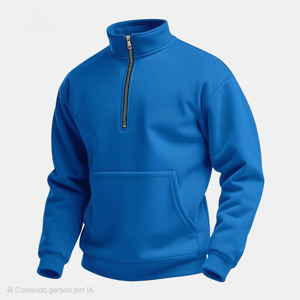 Sweatshirt mit halbem Reißverschluss