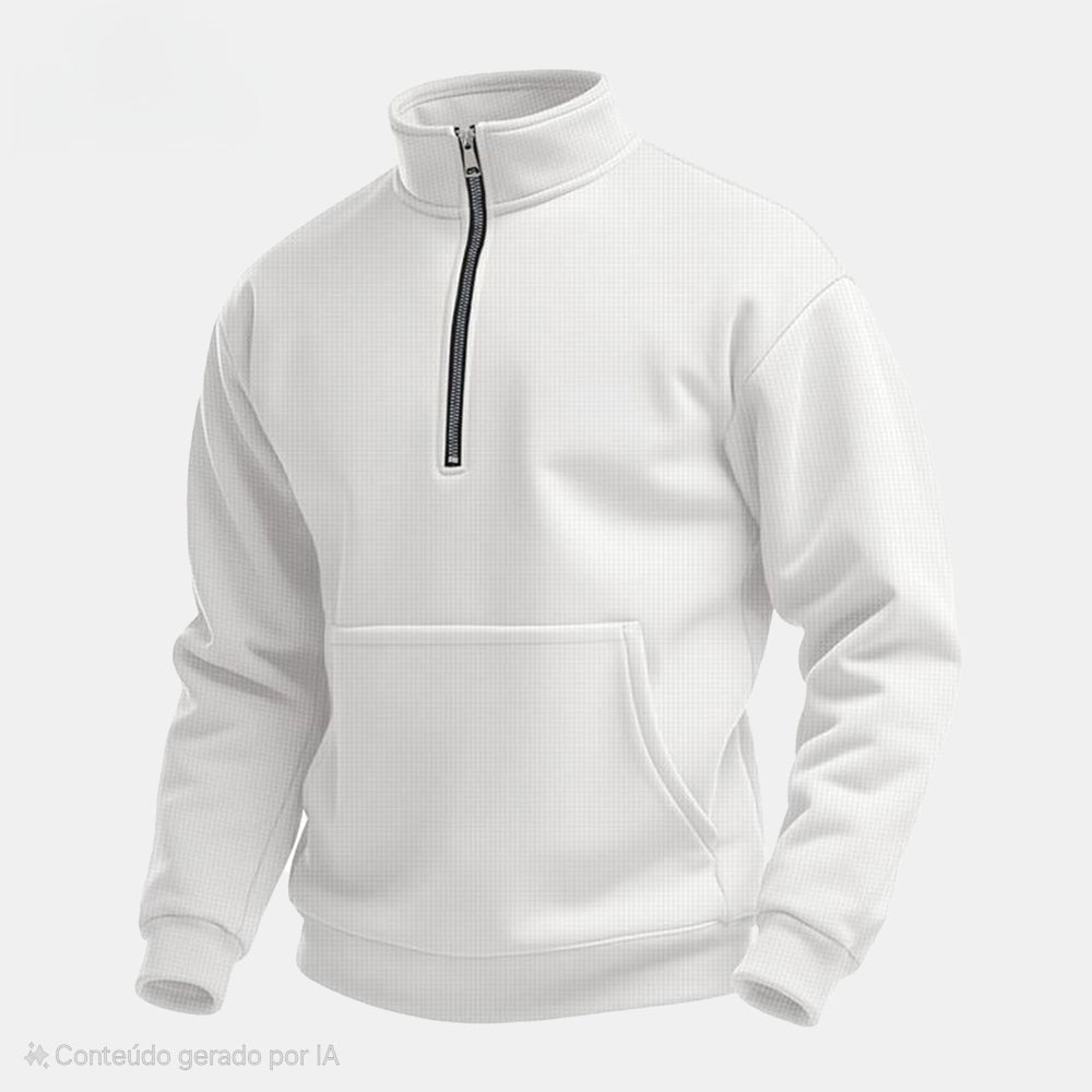 Sweatshirt mit halbem Reißverschluss