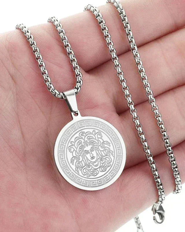 Lange Medusa-Kette (Gold & Silber)