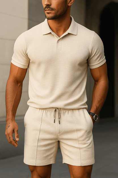 PremiumLässiges Set – Poloshirt &amp; Shorts im 2er-Pack