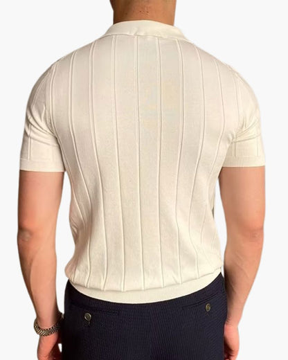 Cannes Poloshirt aus gerippter Baumwolle