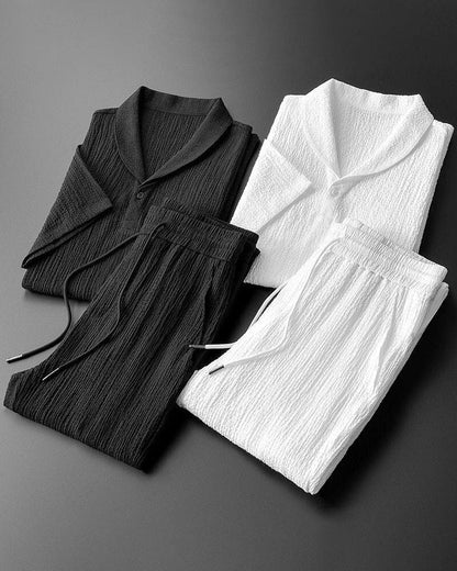 Set aus Poloshirt und Hose aus Baumwolle