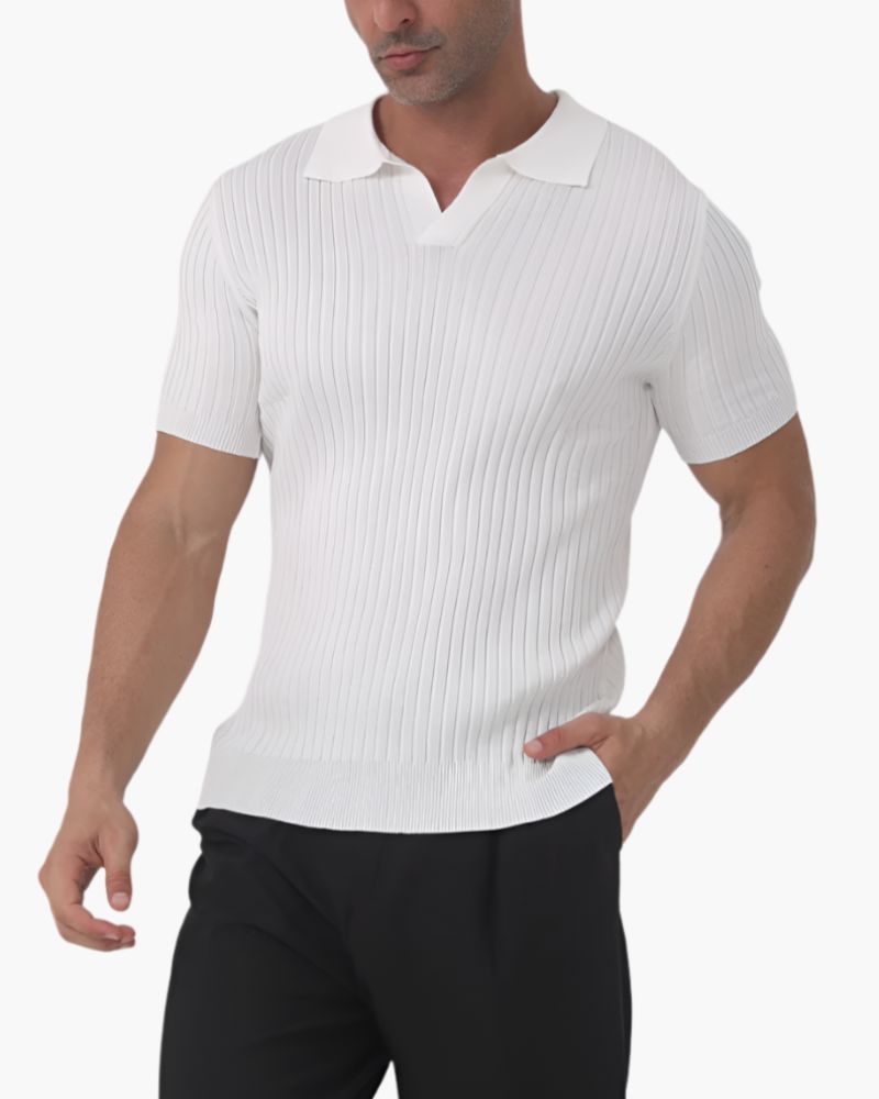 Florence – Poloshirt aus gerippter Baumwolle