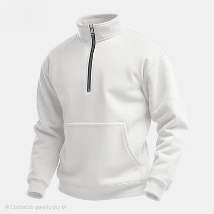 Sweatshirt mit halbem Reißverschluss